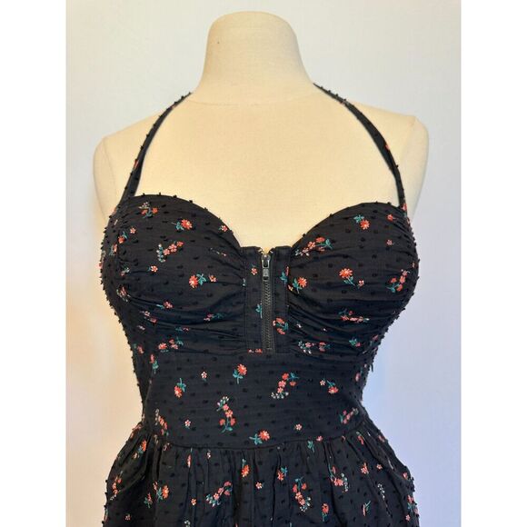 Guess Dress A Line Halter Floral Dress Fits like a 4/6 - Picture 4 of 7